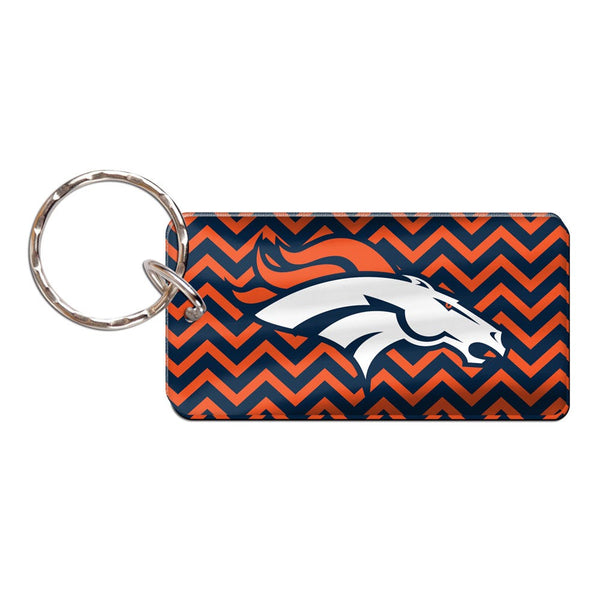Denver Broncos CHEVRON Keychain Rectangle