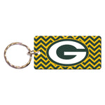 Green Bay Packers CHEVRON Keychain Rectangle
