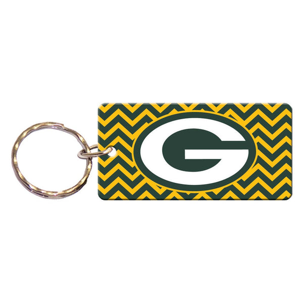 Green Bay Packers CHEVRON Keychain Rectangle