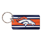 Denver Broncos STRIPES Keychain Rectangle