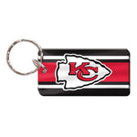 Kansas City Chiefs STRIPES Keychain Rectangle