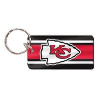 Kansas City Chiefs STRIPES Keychain Rectangle