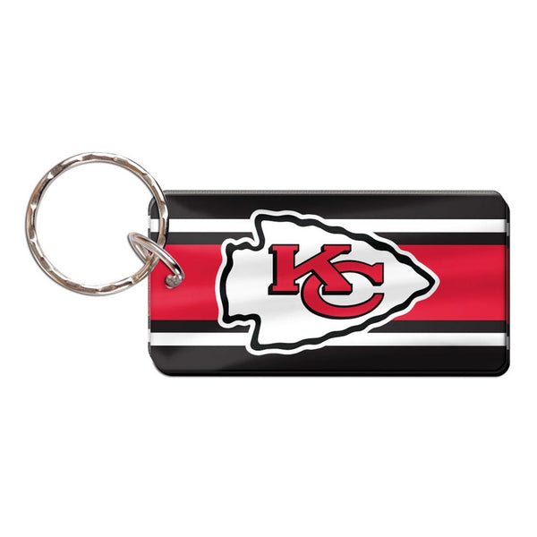 Kansas City Chiefs STRIPES Keychain Rectangle