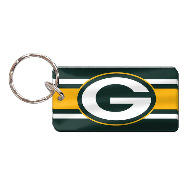 Green Bay Packers STRIPES Keychain Rectangle