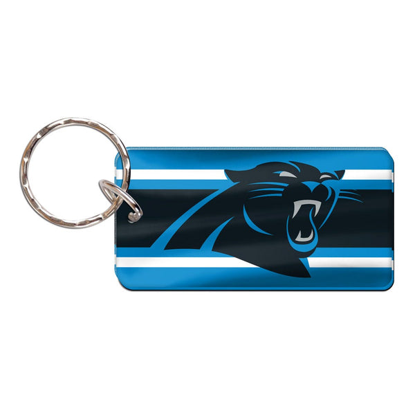 Carolina Panthers STRIPES Keychain Rectangle