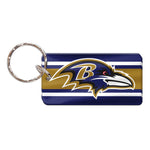 Baltimore Ravens STRIPES Keychain Rectangle