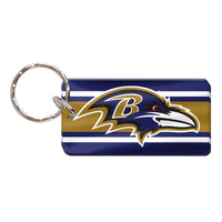 Baltimore Ravens STRIPES Keychain Rectangle