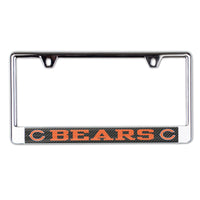 Chicago Bears CARBON Lic Plate Frame B/O Printed
