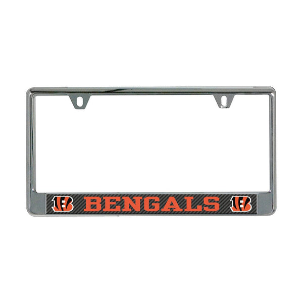 Cincinnati Bengals CARBON Lic Plate Frame B/O Printed