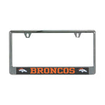 Denver Broncos CARBON Lic Plate Frame B/O Printed
