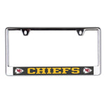 Kansas City Chiefs CARBON Lic Plate Frame B/O Printed
