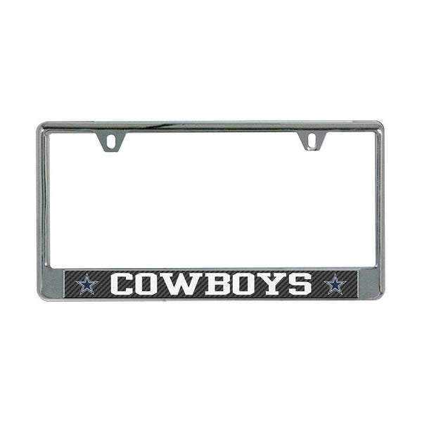 Dallas Cowboys CARBON Lic Plate Frame B/O Printed