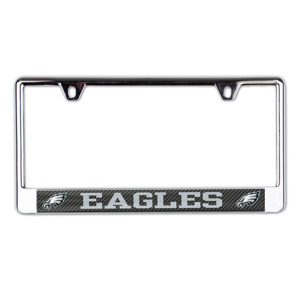 Philadelphia Eagles CARBON Lic Plate Frame B/O Printed