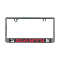 New York Giants CARBON Lic Plate Frame B/O Printed