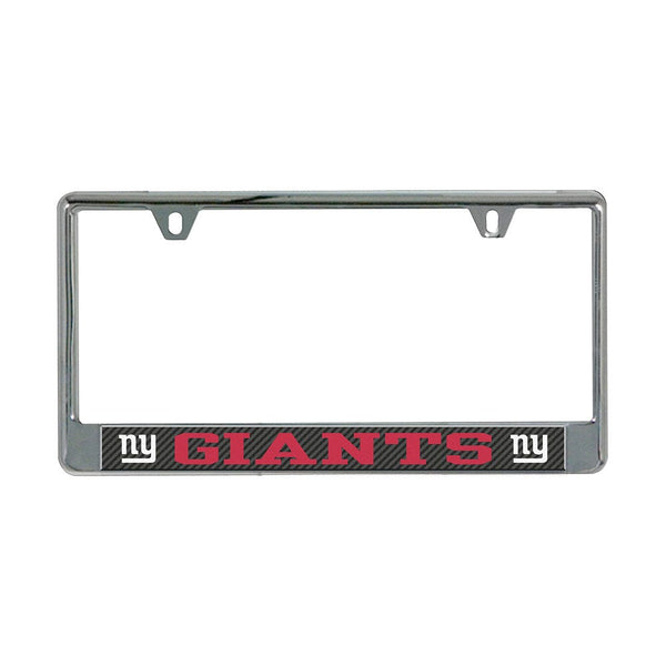 New York Giants CARBON Lic Plate Frame B/O Printed