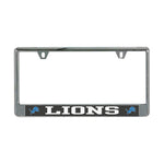 Detroit Lions CARBON Lic Plate Frame B/O Printed