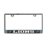 Detroit Lions CARBON Lic Plate Frame B/O Printed