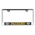 Green Bay Packers CARBON Lic Plate Frame B/O Printed