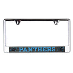 Carolina Panthers CARBON Lic Plate Frame B/O Printed