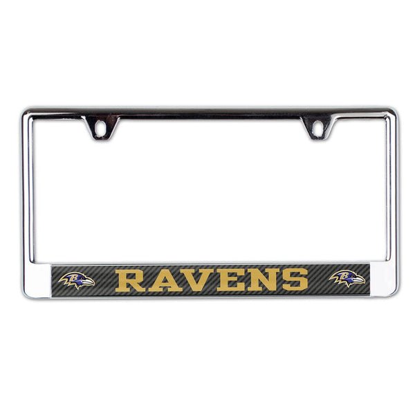 Baltimore Ravens CARBON Lic Plate Frame B/O Printed