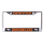 Denver Broncos CARBON Lic Plt Frame S/L Printed