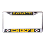 Kansas City Chiefs CARBON Lic Plt Frame S/L Printed
