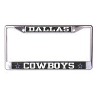 Dallas Cowboys CARBON Lic Plt Frame S/L Printed
