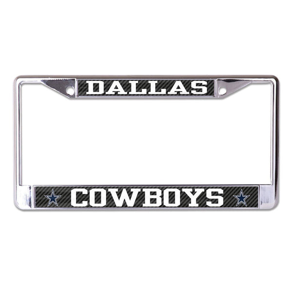 Dallas Cowboys CARBON Lic Plt Frame S/L Printed