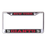 New York Giants CARBON Lic Plt Frame S/L Printed