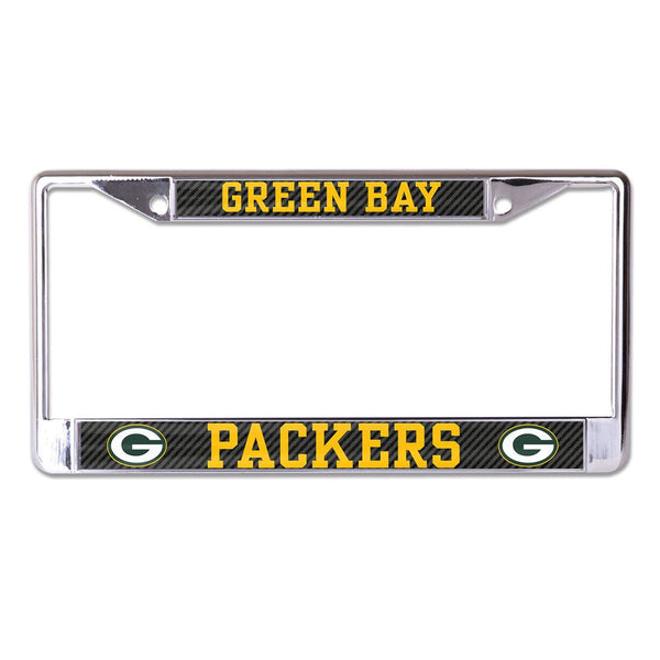 Green Bay Packers CARBON Lic Plt Frame S/L Printed