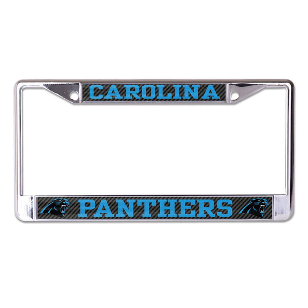 Carolina Panthers CARBON Lic Plt Frame S/L Printed