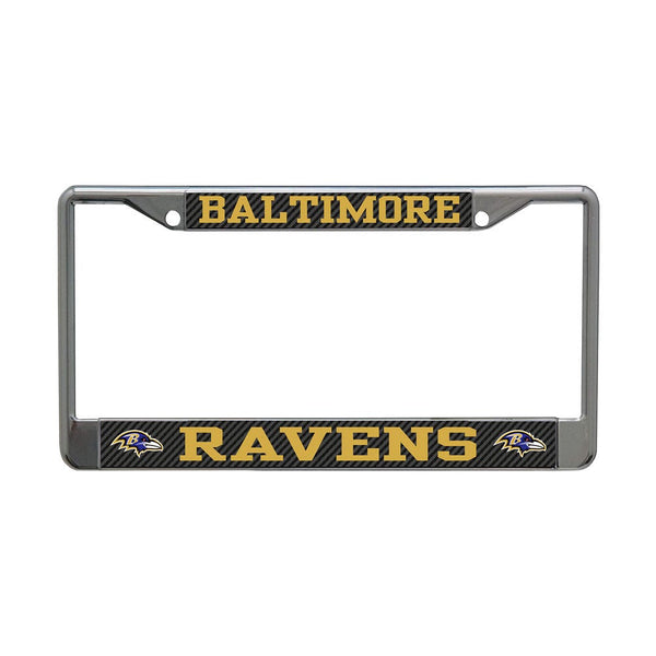 Baltimore Ravens CARBON Lic Plt Frame S/L Printed