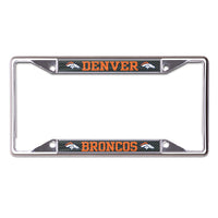 Denver Broncos CARBON Lic Plt Frame S/S Printed
