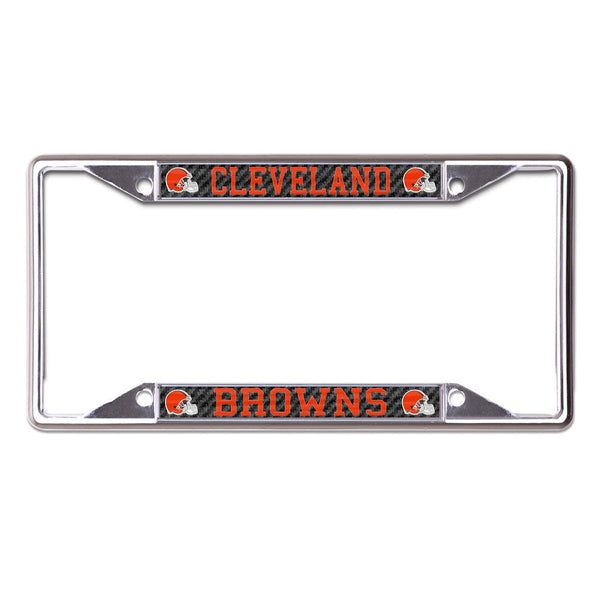 Cleveland Browns CARBON Lic Plt Frame S/S Printed