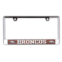Denver Broncos CHEVRON Lic Plate Frame B/O Printed
