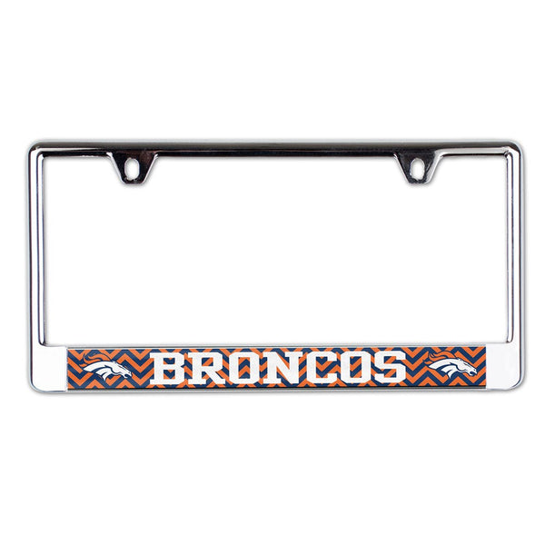 Denver Broncos CHEVRON Lic Plate Frame B/O Printed