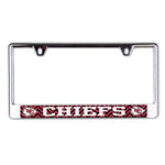 Kansas City Chiefs CHEVRON Lic Plate Frame B/O Printed