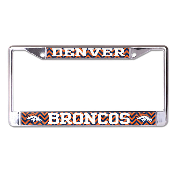 Denver Broncos CHEVRON Lic Plt Frame S/L Printed