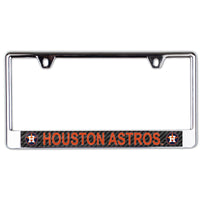 Houston Astros CARBON Lic Plate Frame B/O Printed