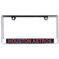 Houston Astros GLITTER Lic Plate Frame B/O Printed