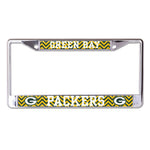 Green Bay Packers CHEVRON Lic Plt Frame S/L Printed
