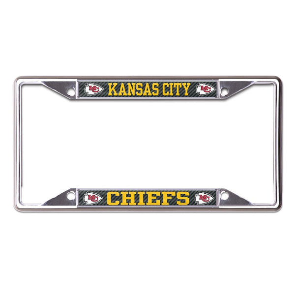 Kansas City Chiefs CARBON Lic Plt Frame S/S Printed