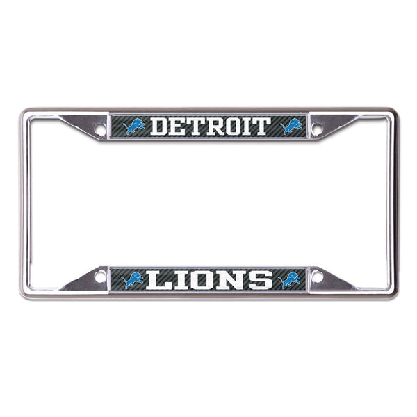 Detroit Lions CARBON Lic Plt Frame S/S Printed