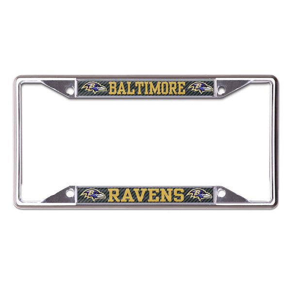 Baltimore Ravens CARBON Lic Plt Frame S/S Printed