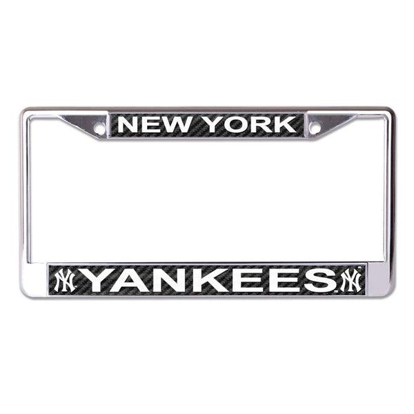 New York Yankees CARBON Lic Plt Frame S/L Printed