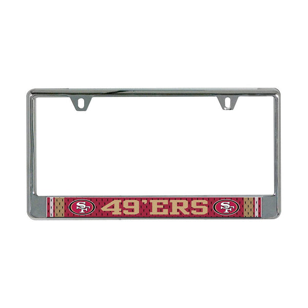 San Francisco 49ers JERSEY Lic Plate Frame B/O Printed