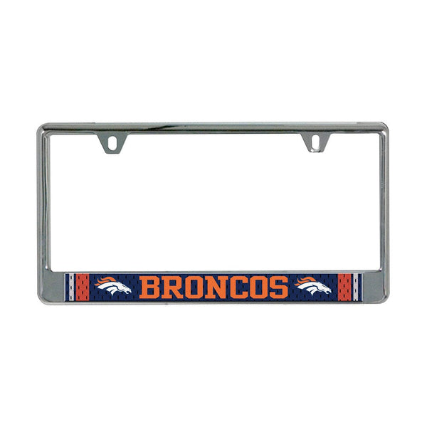 Denver Broncos JERSEY Lic Plate Frame B/O Printed