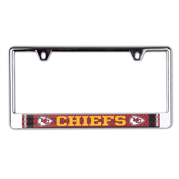 Kansas City Chiefs JERSEY Lic Plate Frame B/O Printed