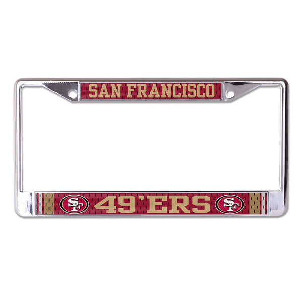 San Francisco 49ers JERSEY Lic Plt Frame S/L Printed