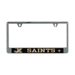 New Orleans Saints MEGA Lic Plate Frame B/O Printed